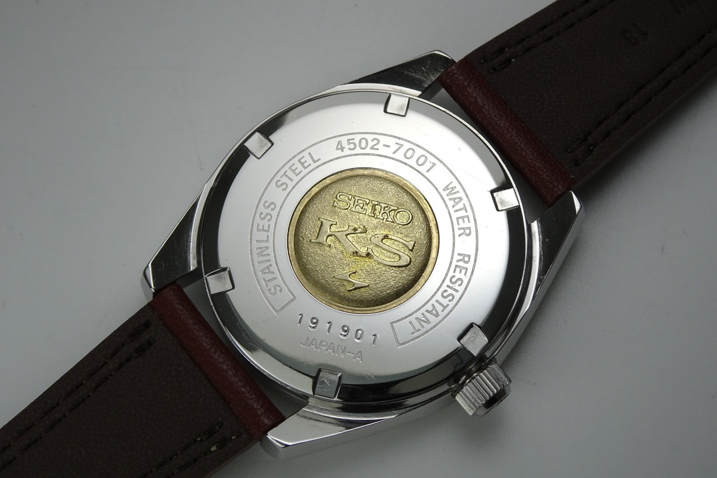 Vintage 1971 JAPAN 45 KING SEIKO CALENDAR 4502-7001 25Jewels Hand-winding.