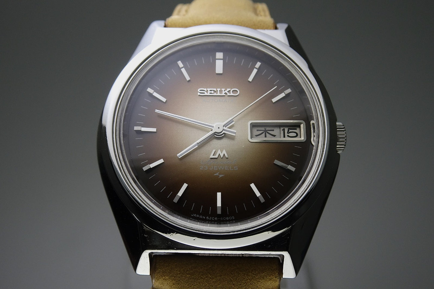 Vintage 1972 JAPAN SEIKO LORD MATIC SPECIAL WEEKDATER 5206-6081 23J Automatic.