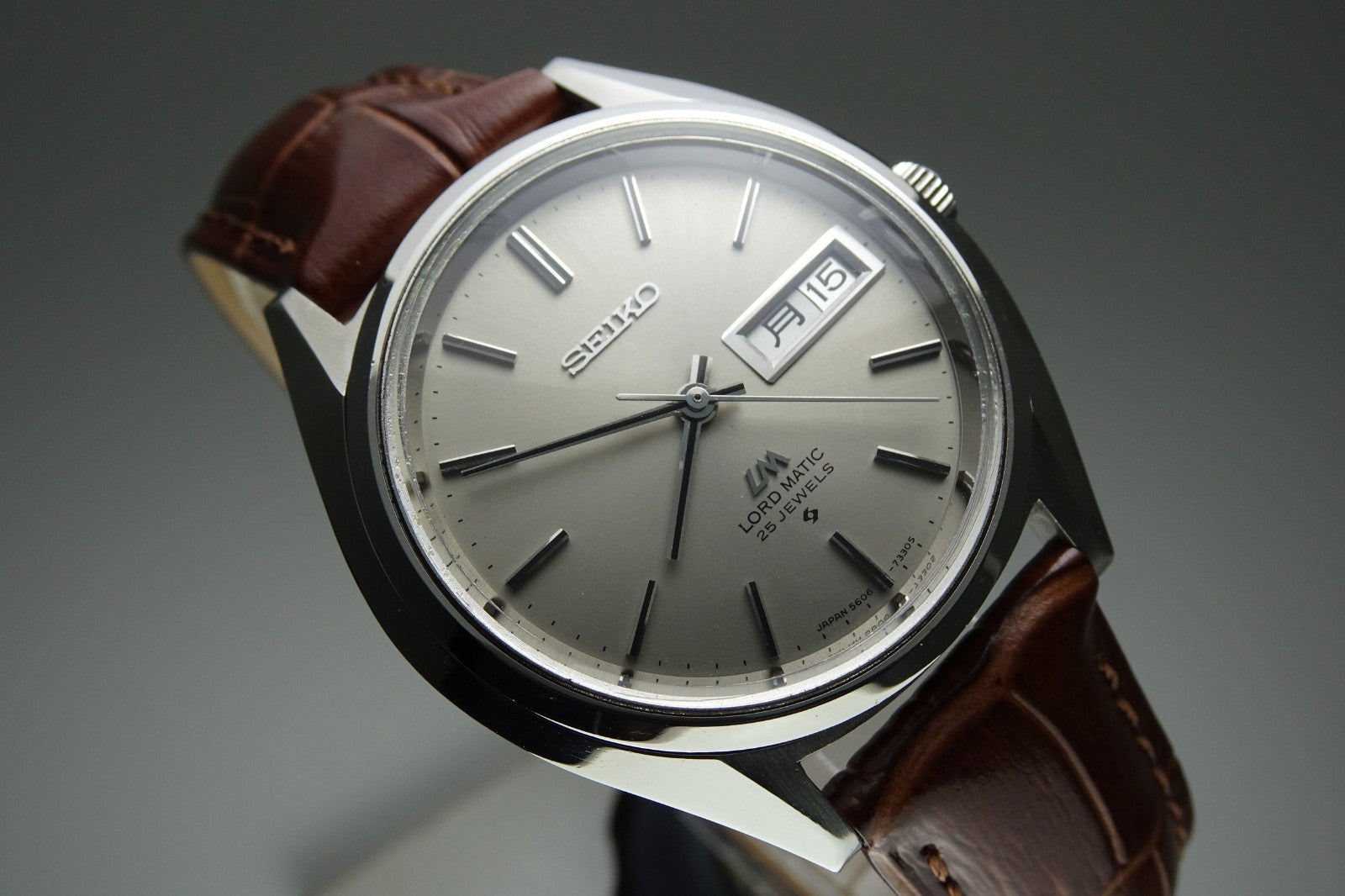 Vintage 1971 JAPAN SEIKO LORD MATIC WEEKDATER 5606-7190 25Jewels Automatic.