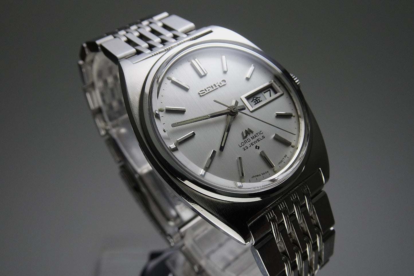 Serviced Vintage 1969 JAPAN SEIKO LORD MATIC WEEKDATER 5606-7050 23J Automatic.