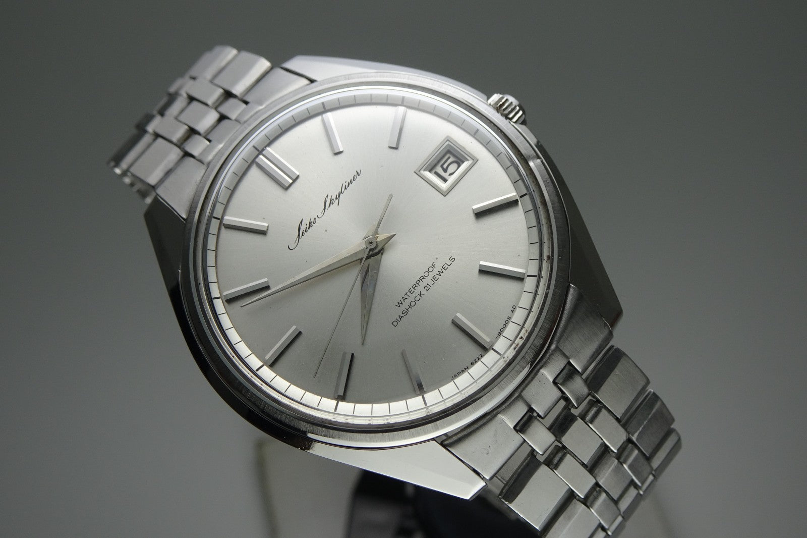 Serviced Vintage 1966 JAPAN SEIKO SKYLINER CALENDAR 6222-8000 21J Hand-winding.
