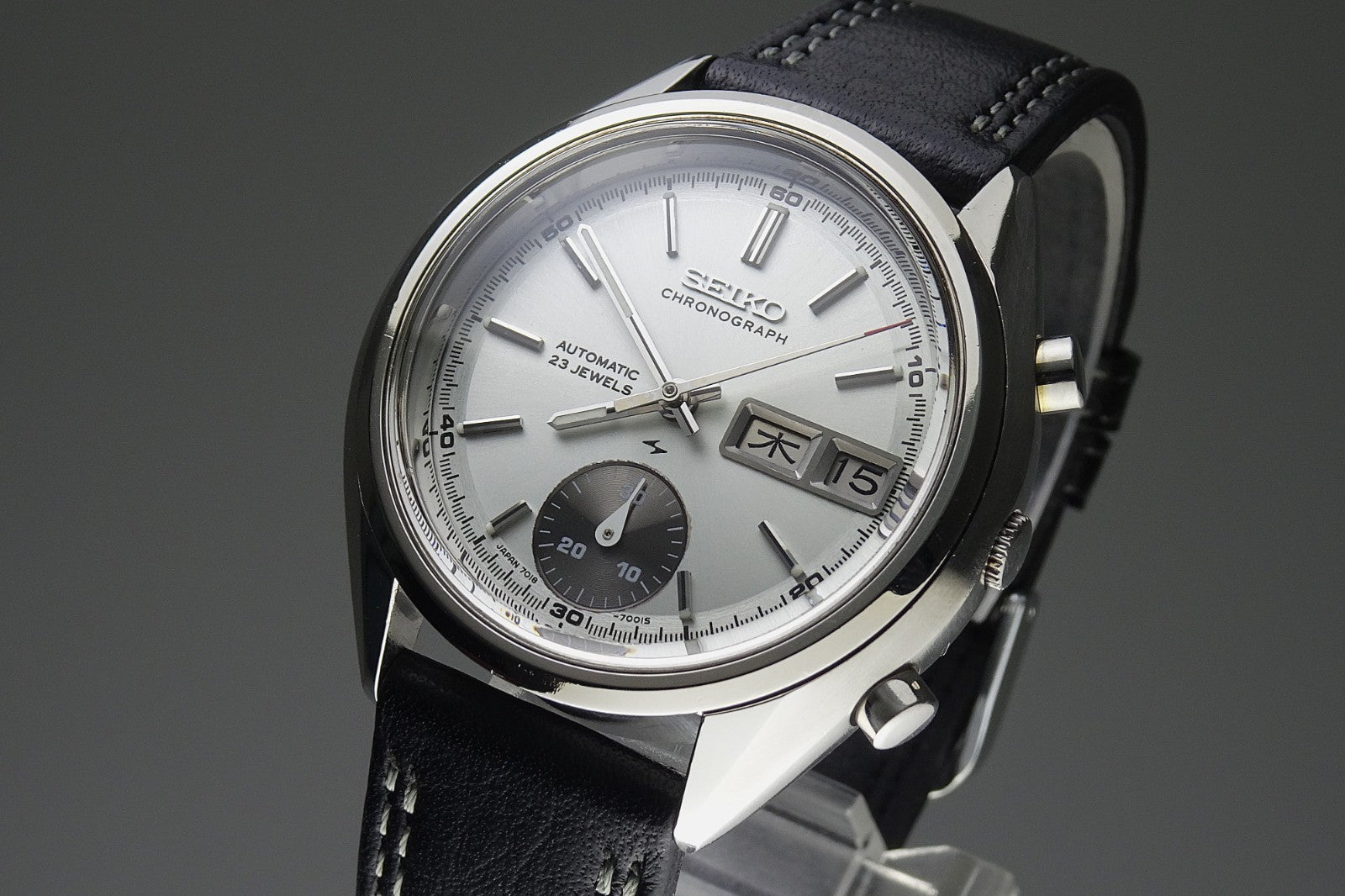 Vintage 1971 JAPAN SEIKO CHRONOGRAPH 7018-7000 23Jewels Automatic.