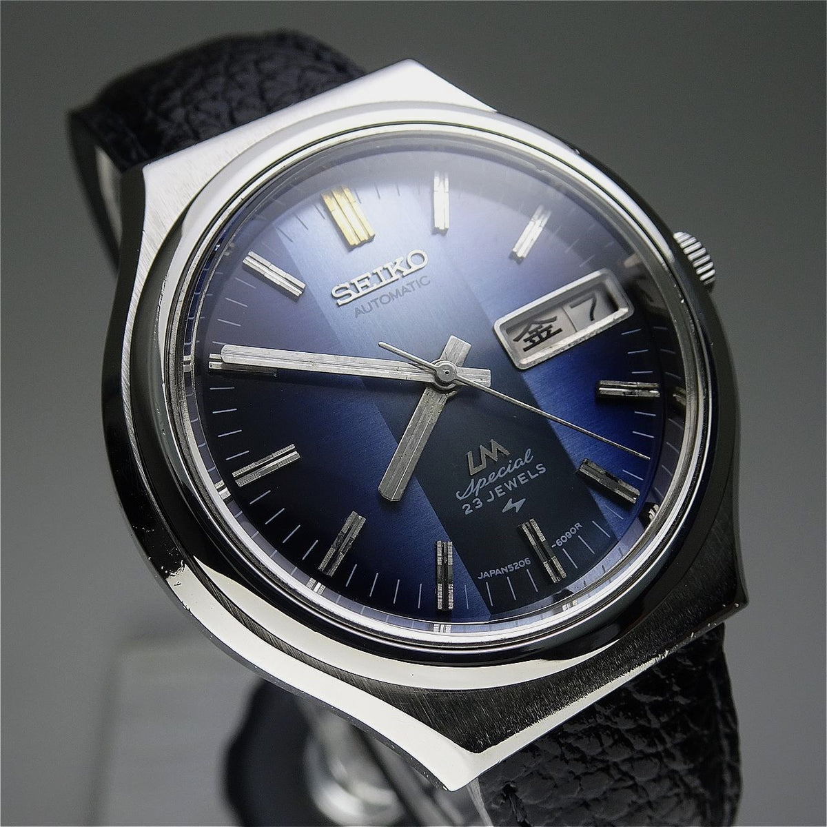Vintage 1973 JAPAN SEIKO LORD MATIC SPECIAL WEEKDATER 5206-6090 23J Automatic.