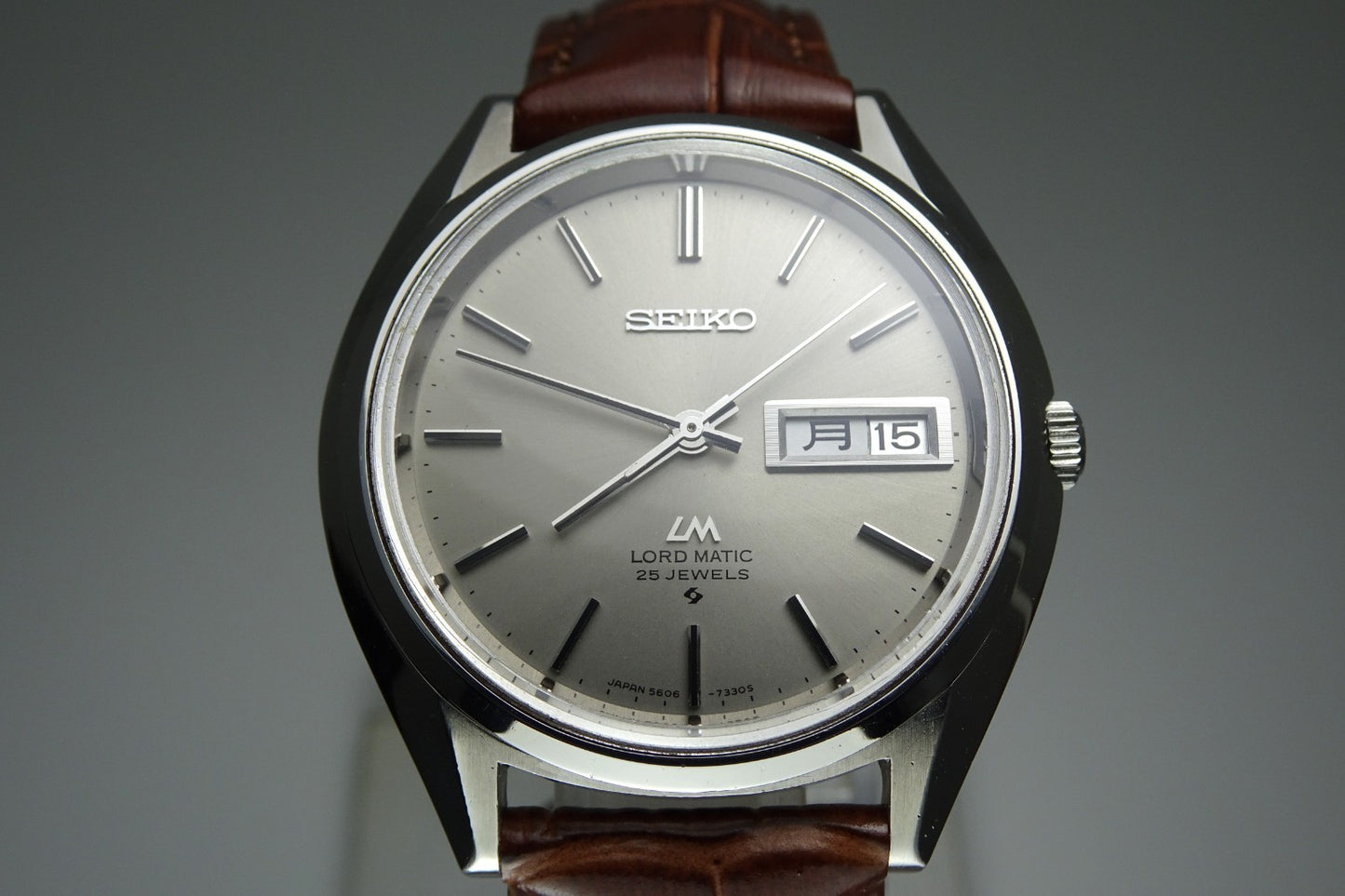 Vintage 1971 JAPAN SEIKO LORD MATIC WEEKDATER 5606-7190 25Jewels Automatic.