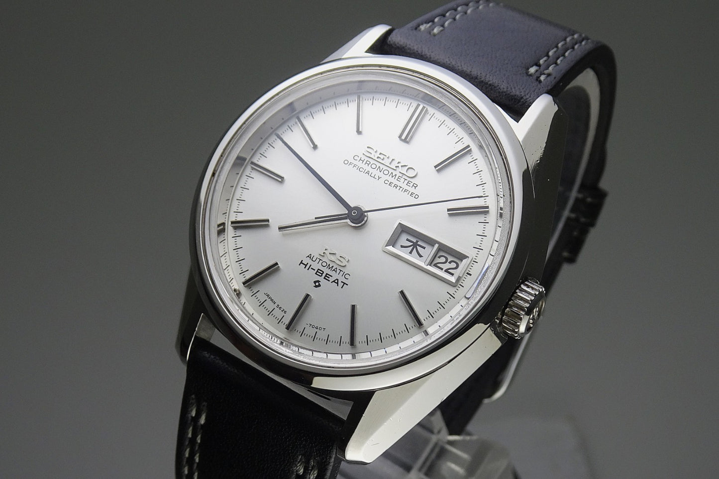 Vintage 1972 JAPAN KING SEIKO CHRONOMETER WEEKDATER 5626-7040 25J Automatic.