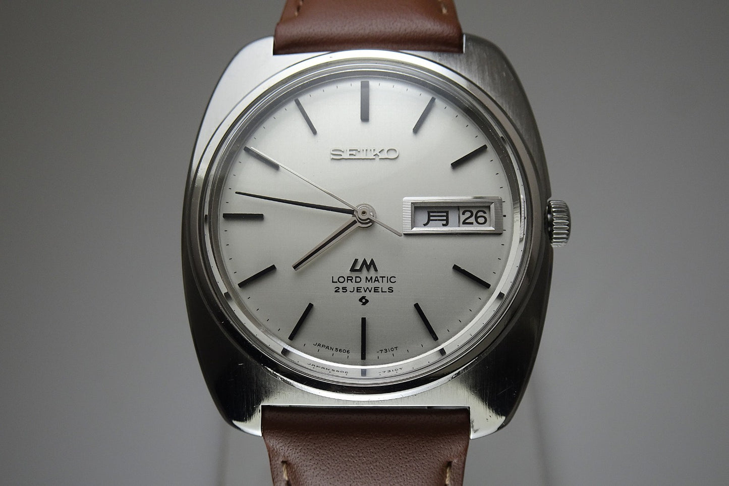 Vintage 1970 JAPAN SEIKO LORD MATIC WEEKDATER 5606-7130 25Jewels Automatic.