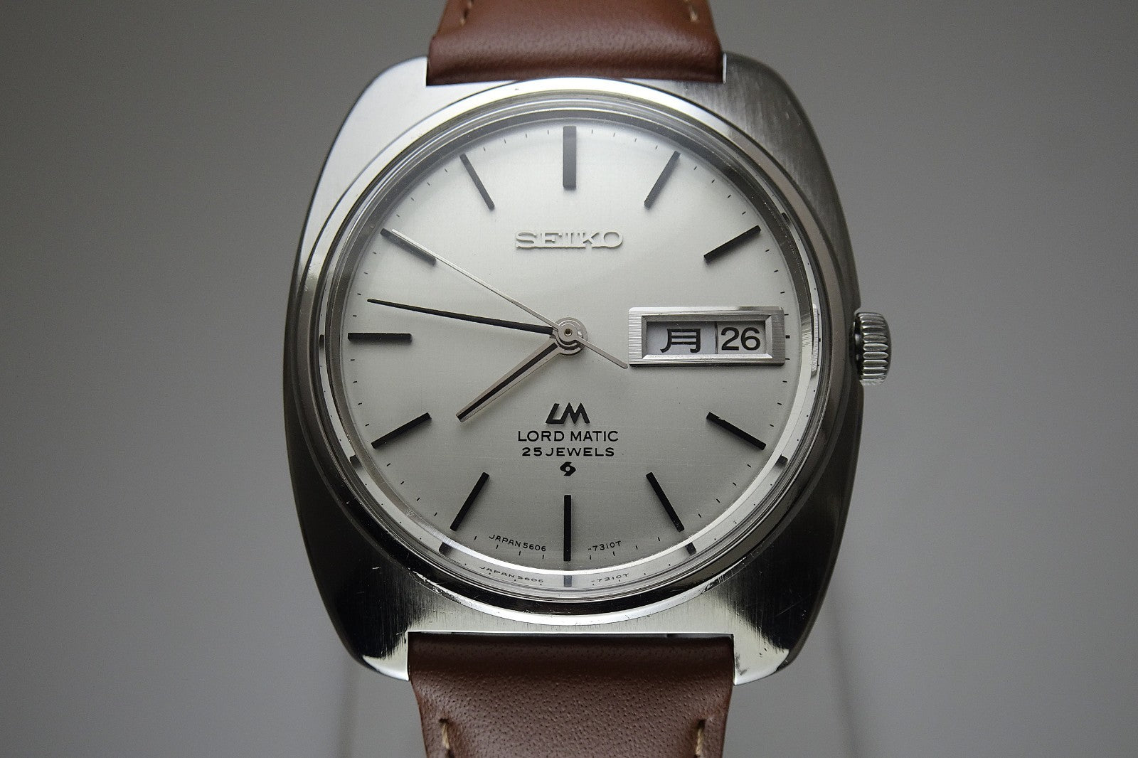 Vintage 1970 JAPAN SEIKO LORD MATIC WEEKDATER 5606-7130 25Jewels Automatic.