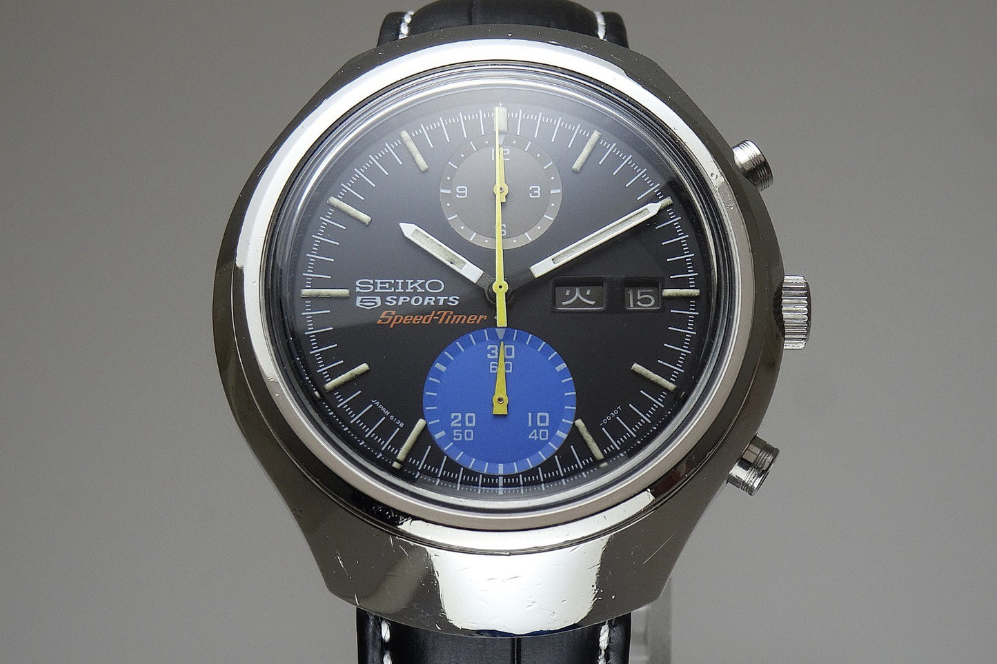 Serviced Vintage 1971 JAPAN SEIKO 5 SPORTS SPEED-TIMER 6138-0020 21J Automatic.