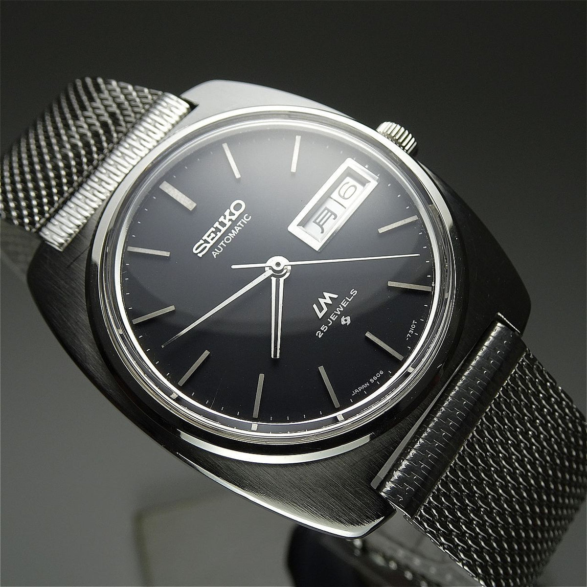 Vintage 1971 JAPAN LORD MATIC WEEKDATER 5606-7130 25Jewels Automatic.