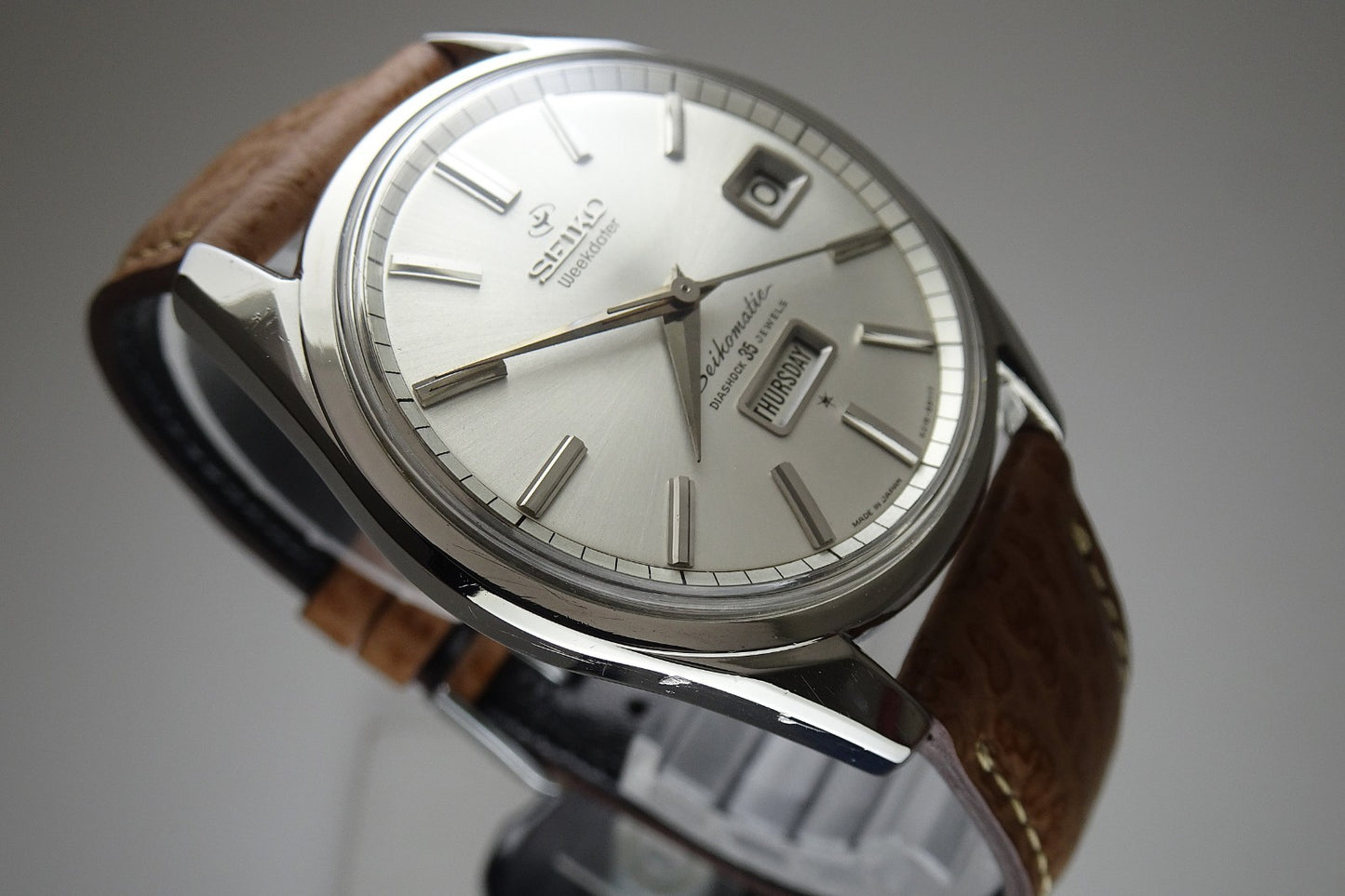 Vintage 1964 JAPAN SEIKO SEIKOMATIC WEEKDATER 6218-8971 35Jewels Automatic.