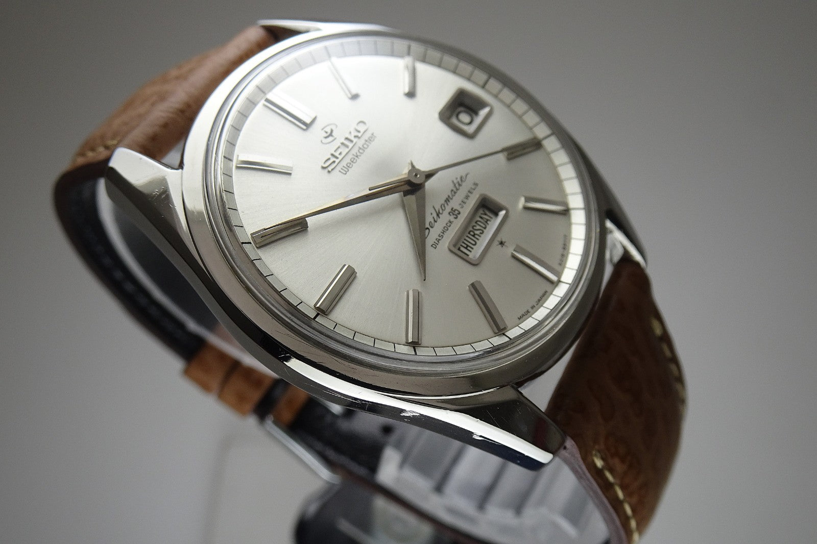 Vintage 1964 JAPAN SEIKO SEIKOMATIC WEEKDATER 6218-8971 35Jewels Automatic.