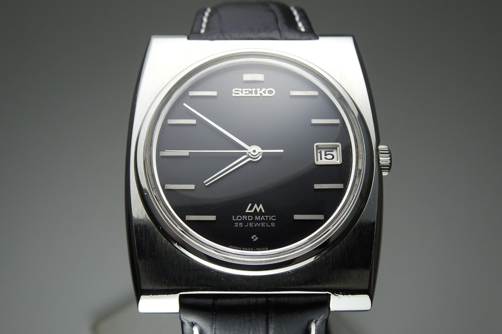 Vintage 1969 JAPAN SEIKO LORD MATIC CALENDAR 5605-7030 25Jewels Automatic.