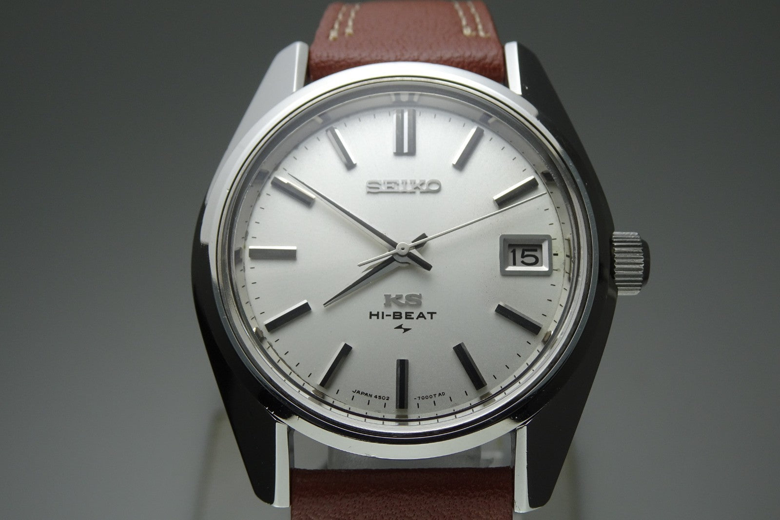 Vintage 1971 JAPAN 45 KING SEIKO CALENDAR 4502-7001 25Jewels Hand-winding.