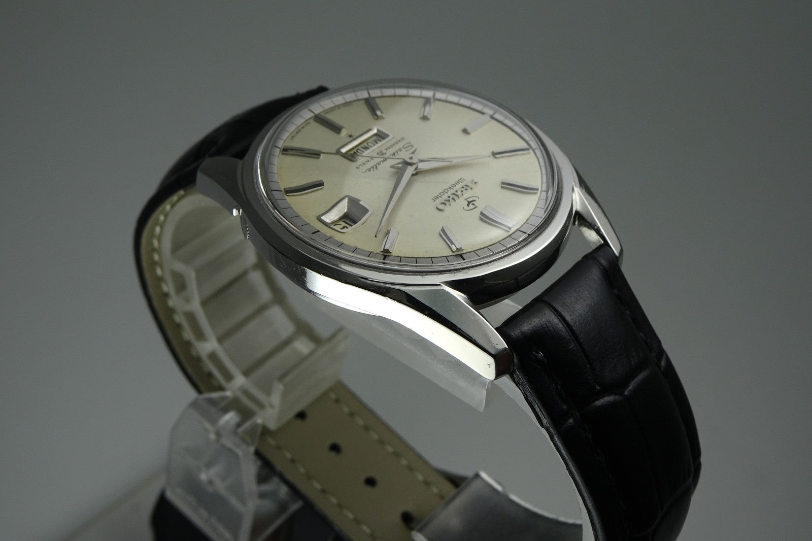 Vintage 1965 JAPAN SEIKO SEIKOMATIC WEEKDATER 6218-8970 35Jewels Automatic.
