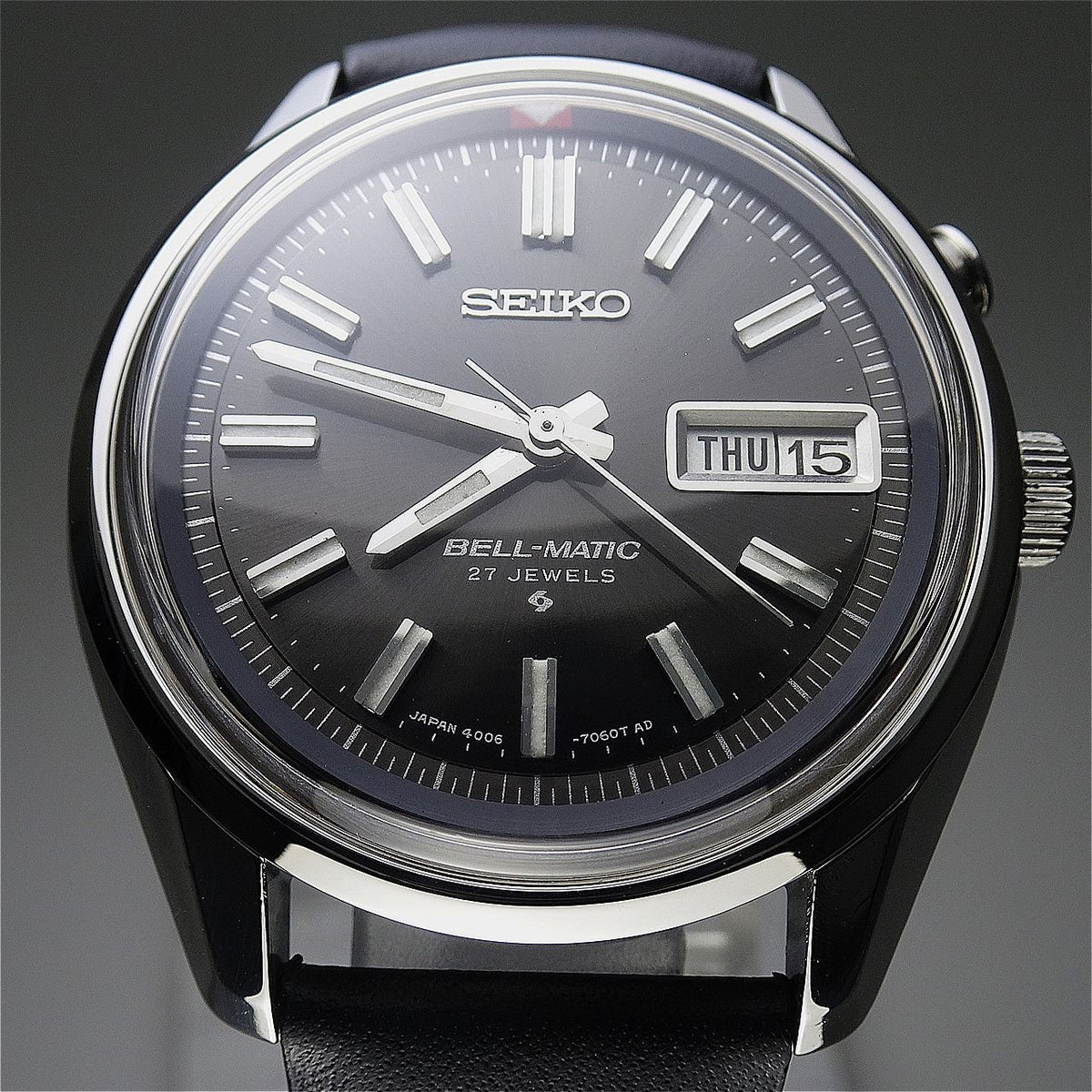 Vintage 1972 JAPAN SEIKO BELL-MATIC WEEKDATER 4006-7012 27Jewels Automatic.