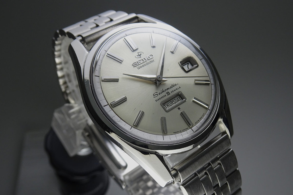 Vintage 1964 JAPAN SEIKO SEIKOMATIC WEEKDATER 6218-8970 35Jewels Automatic.