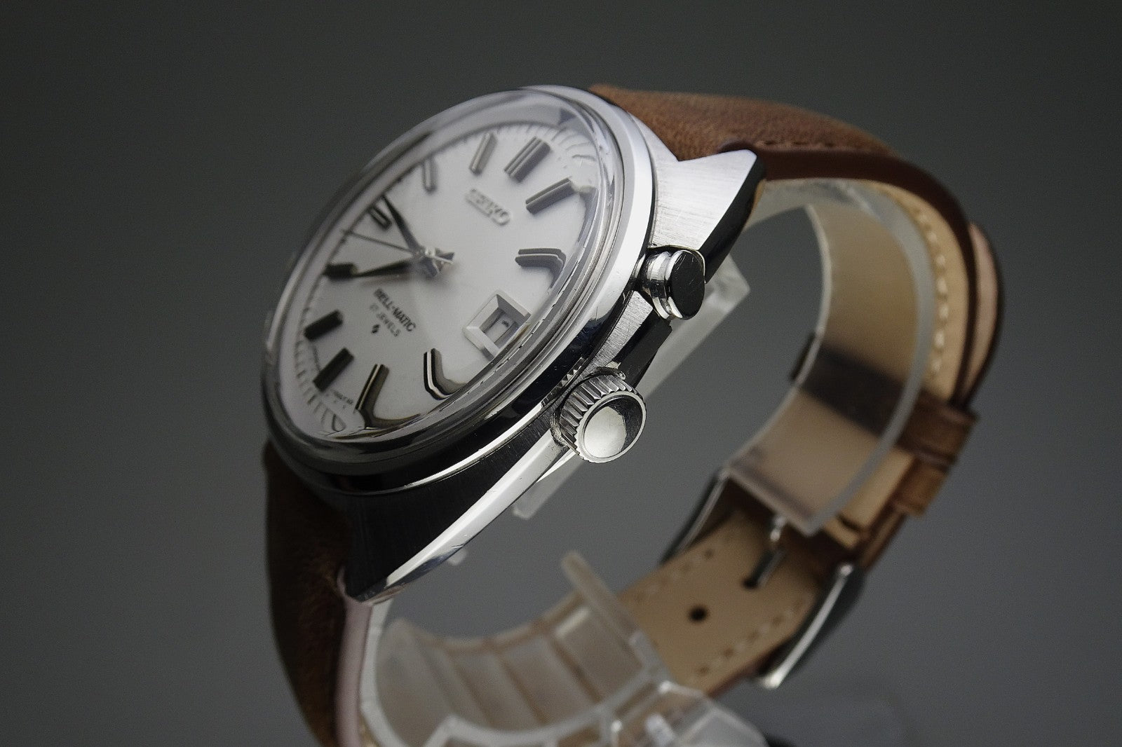 Vintage 1968 JAPAN SEIKO SEIKO BELL-MATIC CALENDAR 4005-7000 27Jewels Automatic.