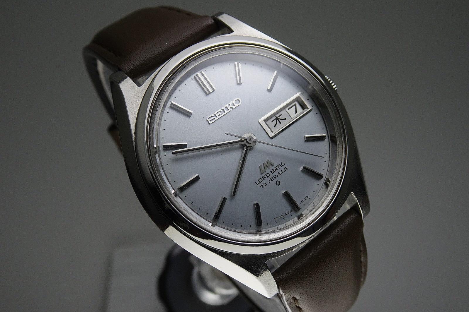 Serviced Vintage 1968 JAPAN SEIKO LORD MATIC WEEKDATER 5606-7070 23J Automatic.