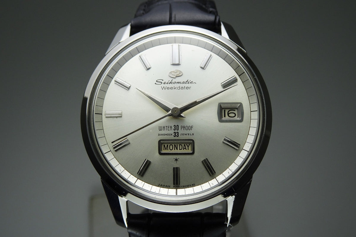 Vintage 1963 JAPAN SEIKO MATIC WEEKDATER J13080 33Jewels Automatic.