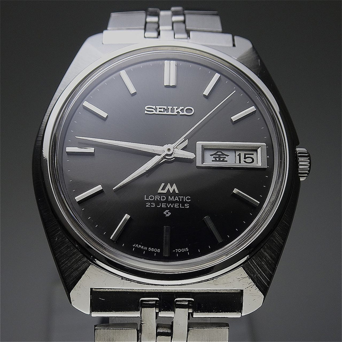 Vintage 1971 JAPAN SEIKO LORD MATIC WEEKDATER 5606-7000 23Jewels Automatic.