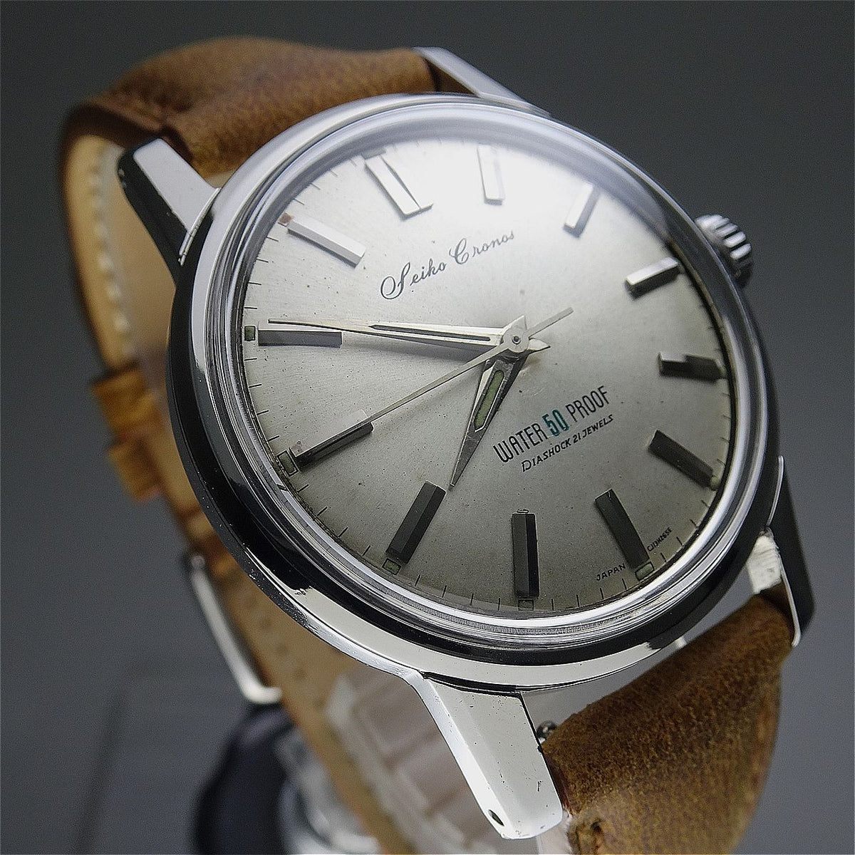 Vintage 1962 JAPAN SEIKO CRONOS J13046 21Jewels Hand-winding.