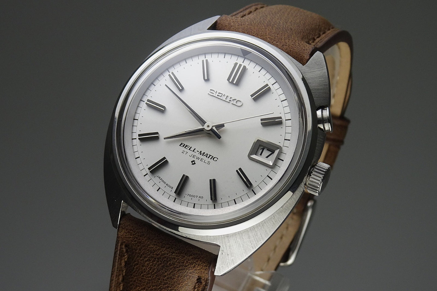 Vintage 1968 JAPAN SEIKO SEIKO BELL-MATIC CALENDAR 4005-7000 27Jewels Automatic.