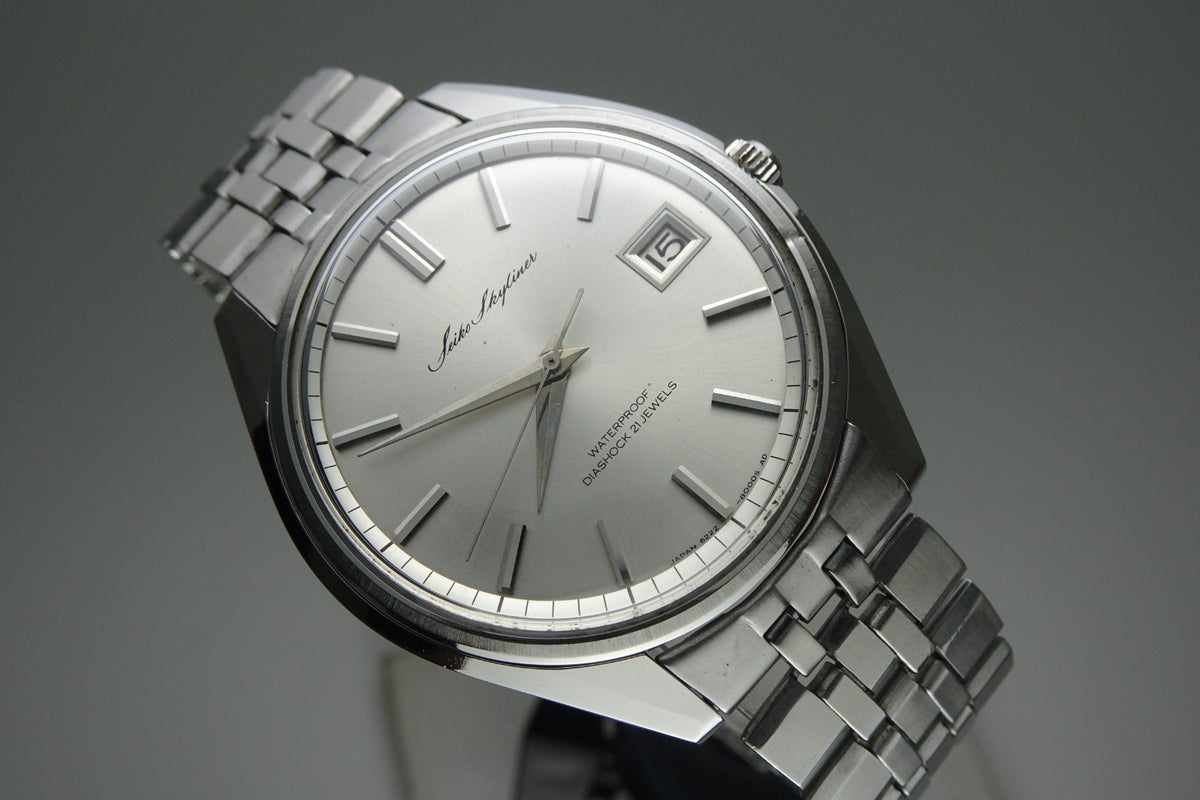 Serviced Vintage 1966 JAPAN SEIKO SKYLINER CALENDAR 6222-8000 21J Hand-winding.
