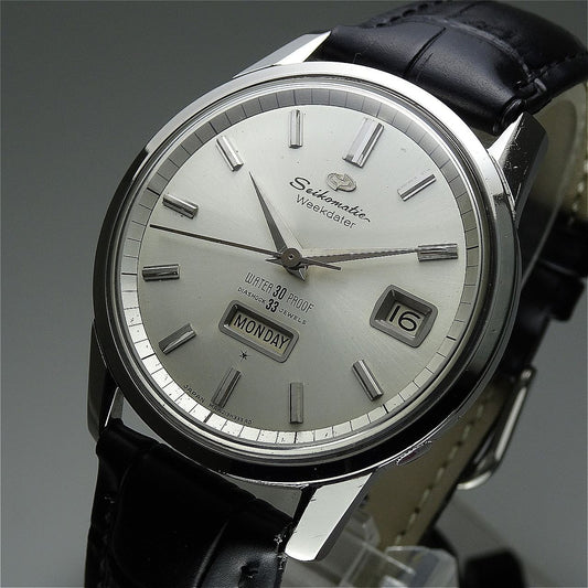 Serviced  Vintage 1963 JAPAN SEIKO MATIC WEEKDATER J13080 33Jewels Automatic.