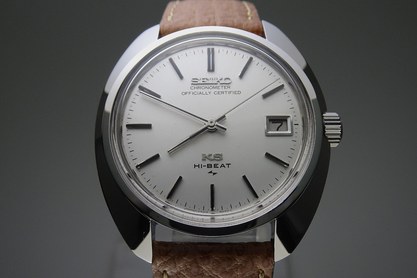 Vintage 1970 JAPAN KING SEIKO CHRONOMETER CALENDAR 4502-8010 25J Hand-winding.