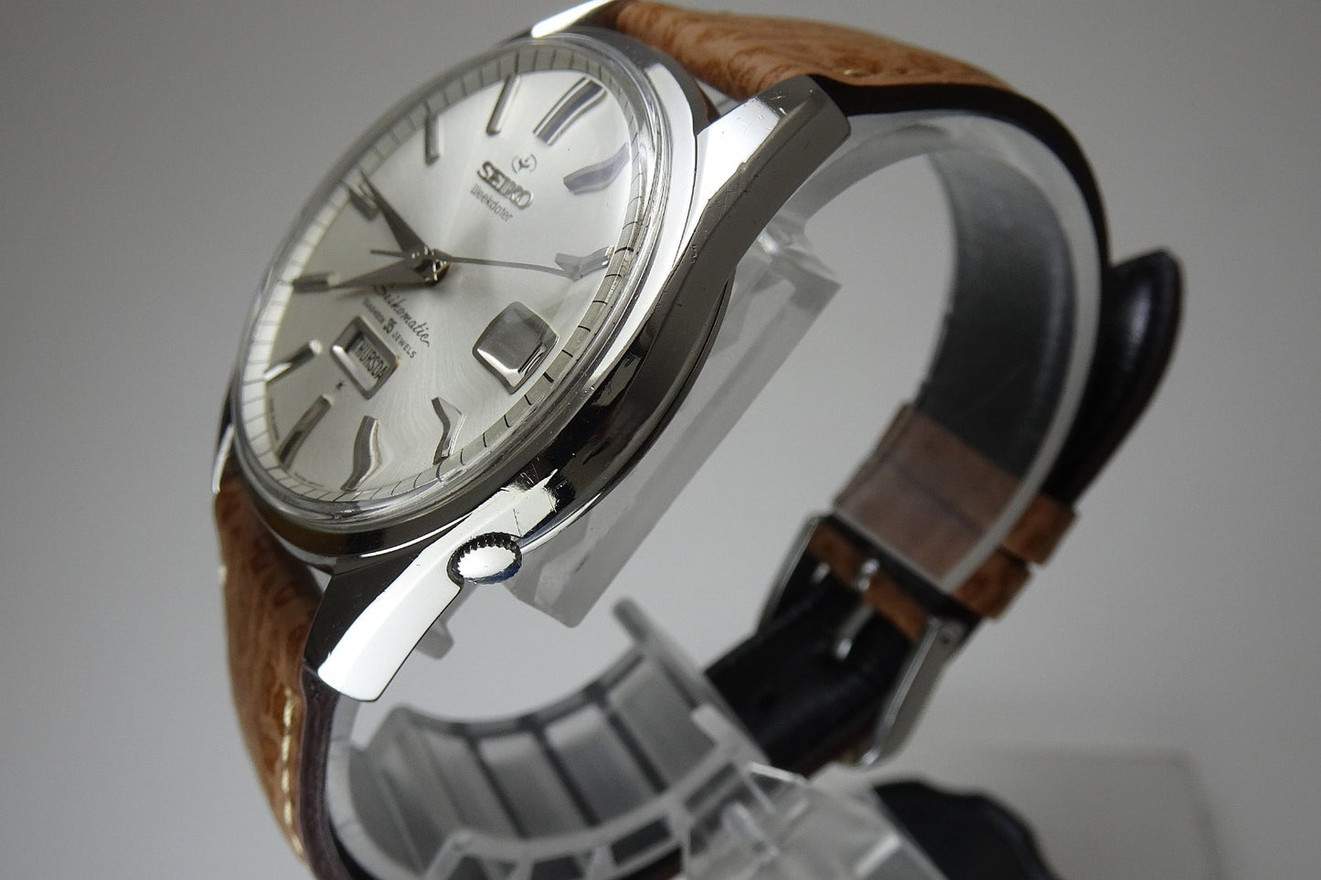 Vintage 1964 JAPAN SEIKO SEIKOMATIC WEEKDATER 6218-8971 35Jewels Automatic.