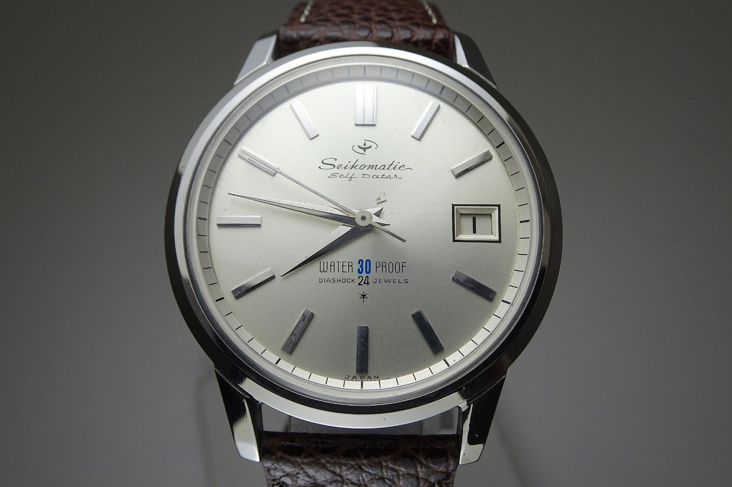 Vintage 1963 JAPAN SEIKO SEIKOMATIC SELF-DATA J13059 24Jewels Automatic.