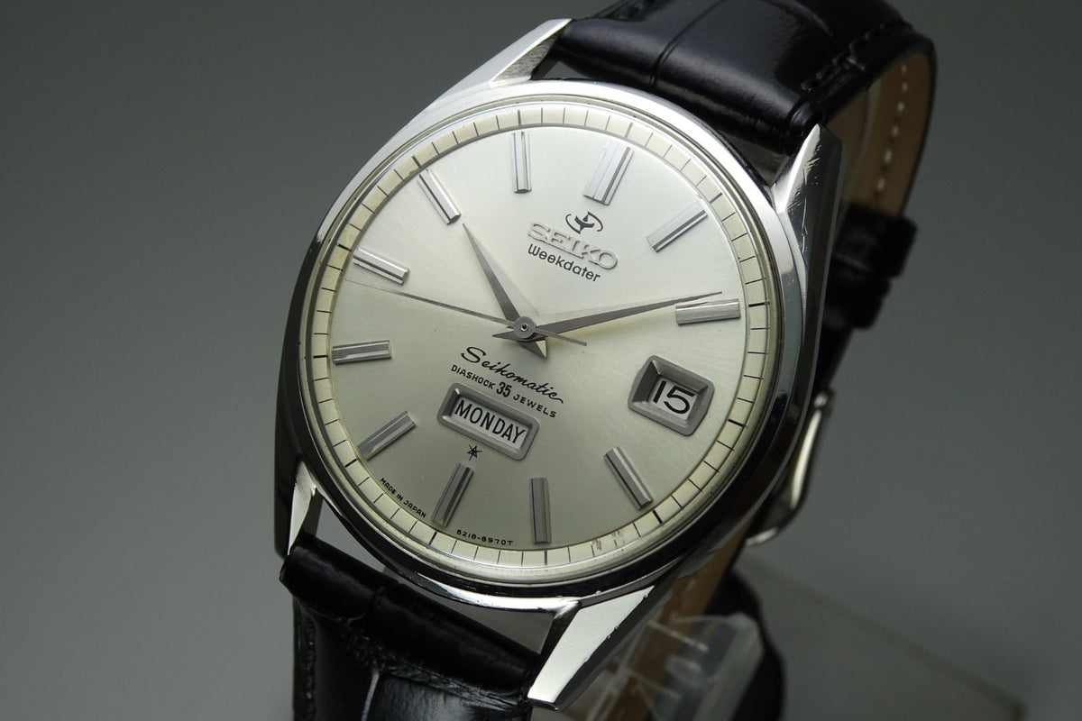 Vintage 1964 JAPAN SEIKO SEIKOMATIC WEEKDATER 6218-8970 35Jewels Automatic.