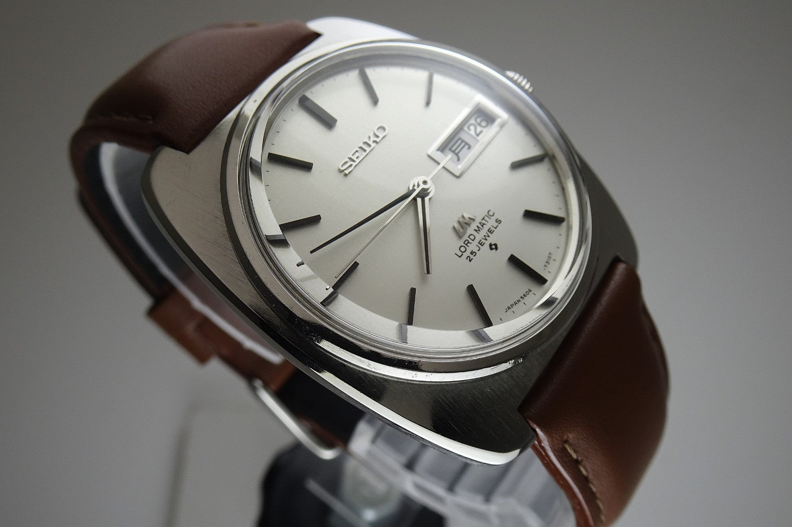 Vintage 1970 JAPAN SEIKO LORD MATIC WEEKDATER 5606-7130 25Jewels Automatic.