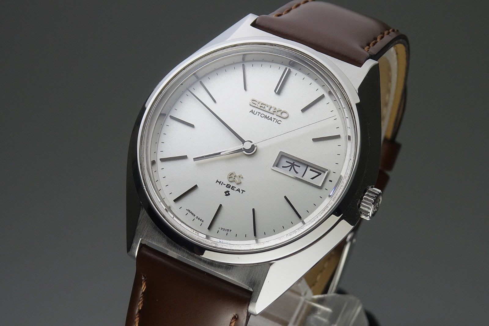 Vintage 1973 JAPAN GRAND SEIKO WEEKDATER 5646-7011 25Jewels Automatic.