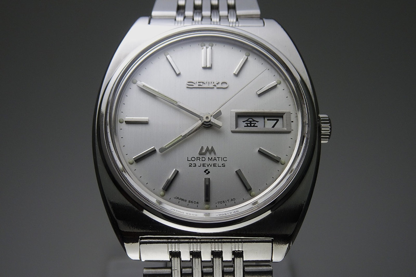 Serviced Vintage 1969 JAPAN SEIKO LORD MATIC WEEKDATER 5606-7050 23J Automatic.
