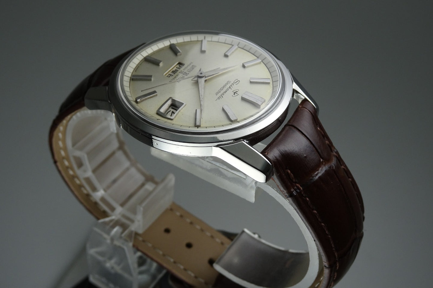 Vintage 1965 JAPAN SEIKO SEIKOMATIC WEEKDATER 6206-8990 26Jewels Automatic.