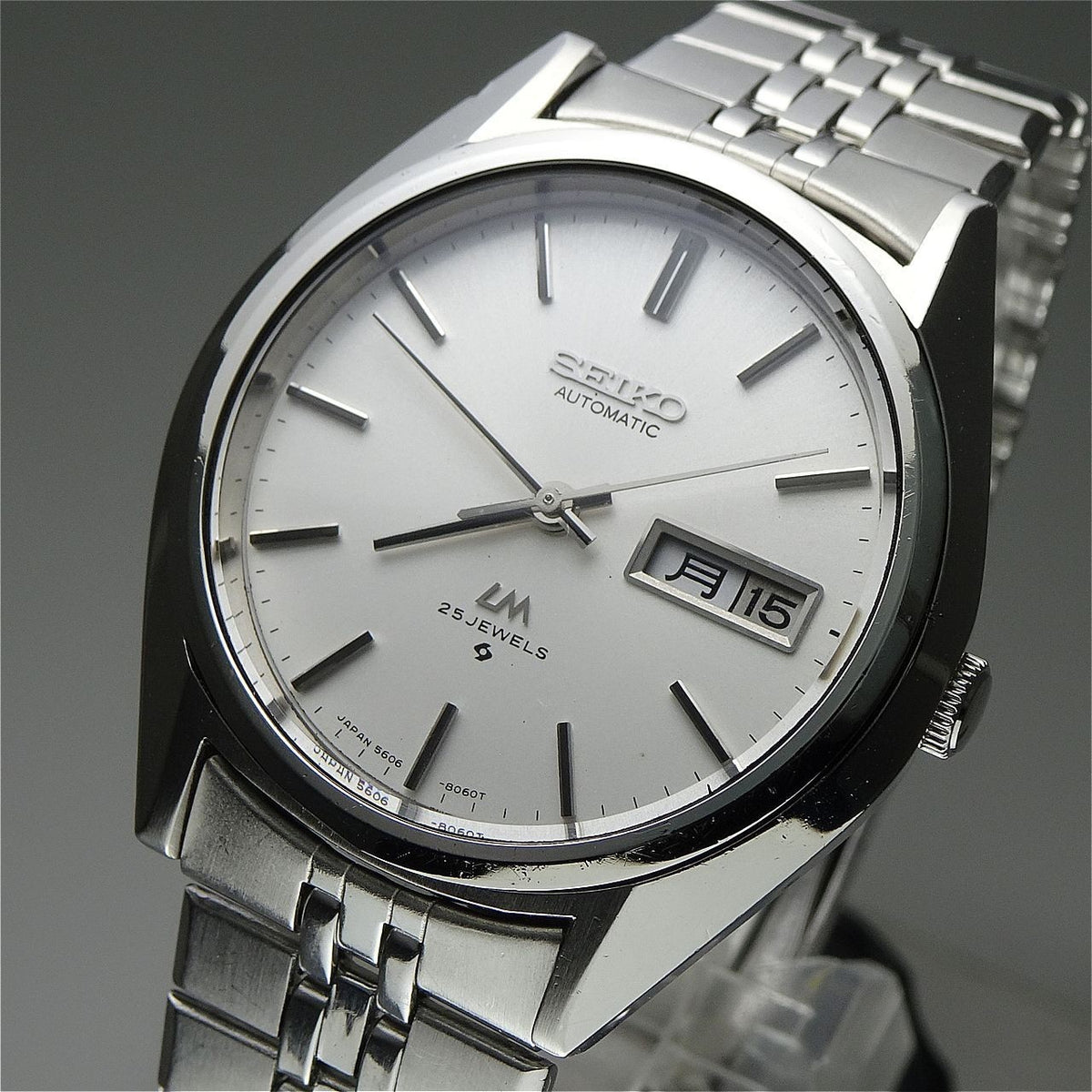 Serviced Vintage 1974 JAPAN SEIKO LORD MATIC WEEKDATER 5606-8030 25J Automatic.