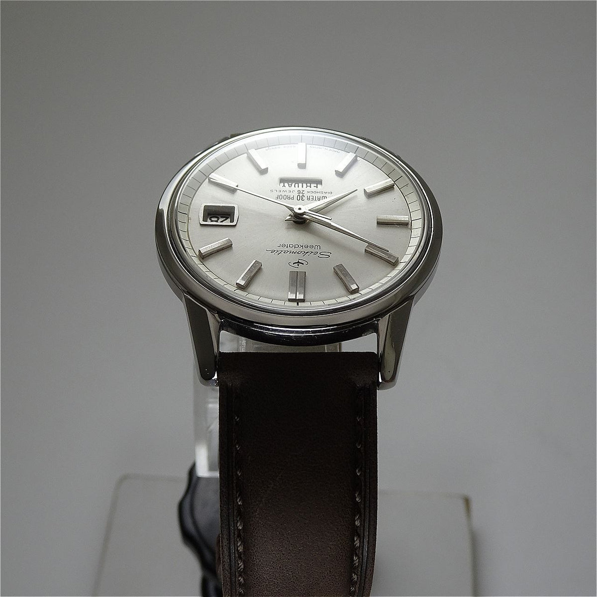 Vintage 1964 JAPAN SEIKO SEIKOMATIC WEEKDATER 6206-8990 26Jewels Automatic.