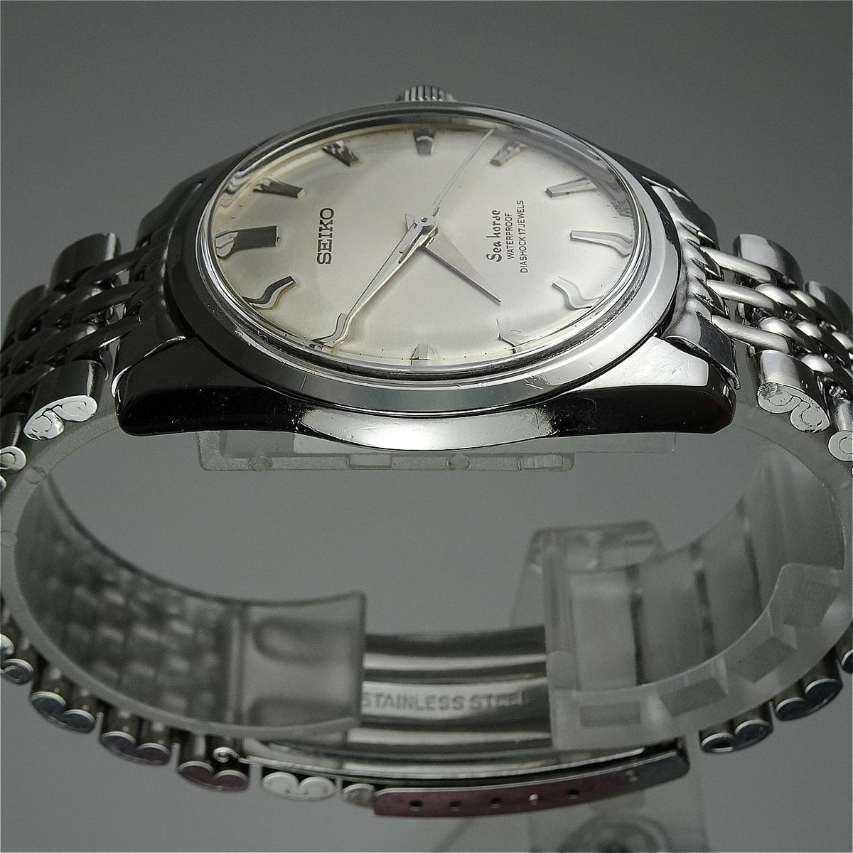 Serviced Vintage 1965 JAPAN SEIKO SEA HORSE 66-8980 17Jewels Hand-winding.