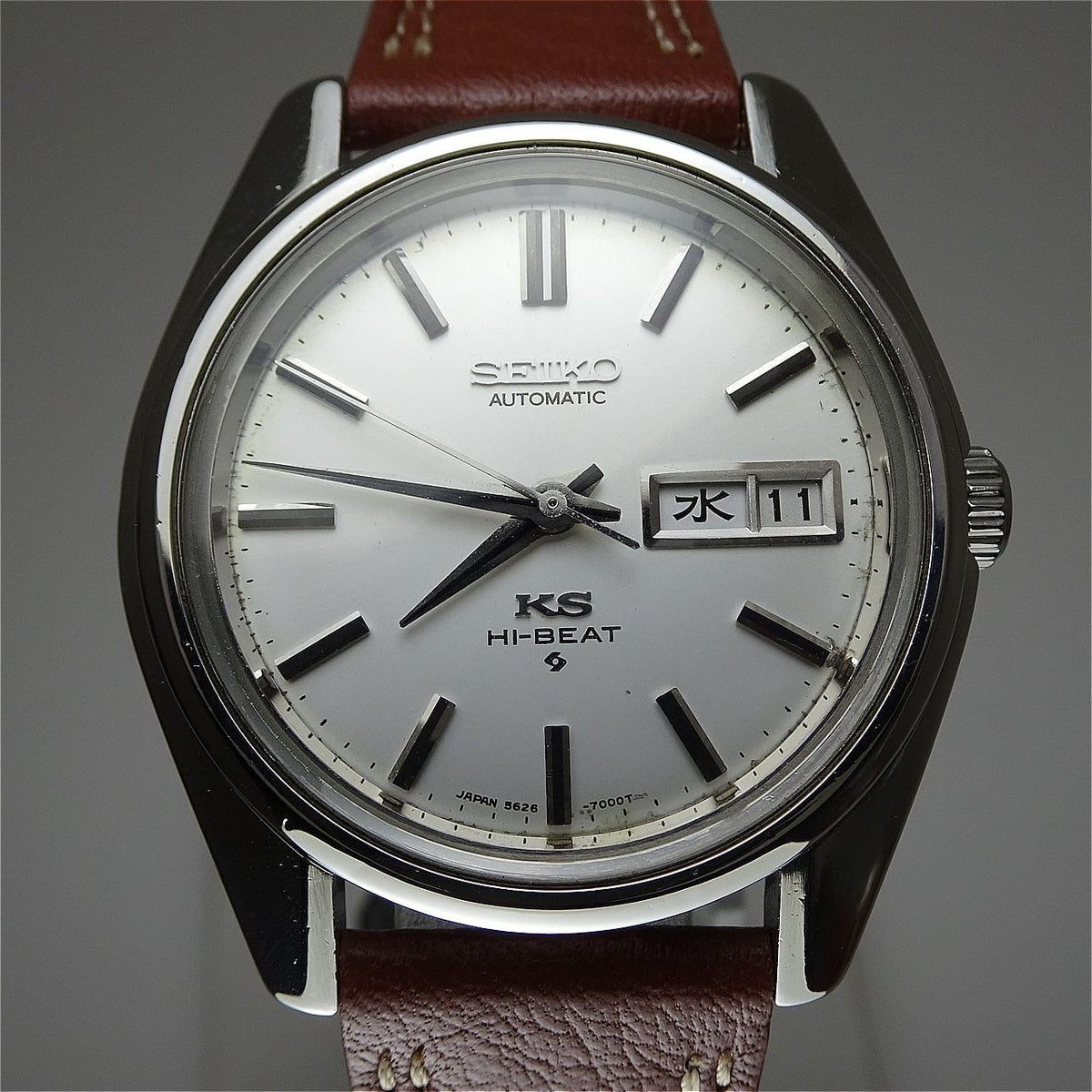 Vintage 1971 JAPAN KING SEIKO CALENDAR 5626-7000 25Jewels Automatic.