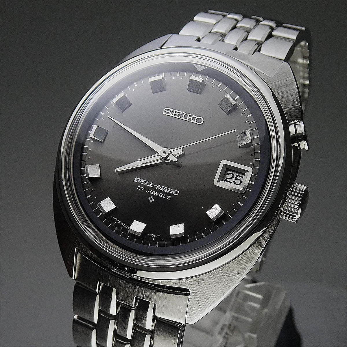 Vintage 1969 JAPAN SEIKO SEIKO BELL-MATIC CALENDAR 4005-7000 27Jewels Automatic.