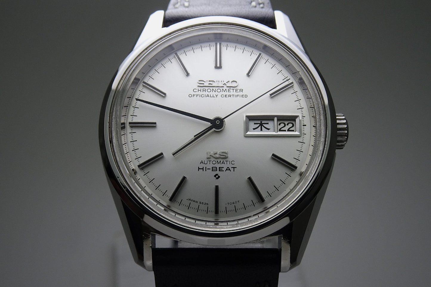 Vintage 1972 JAPAN KING SEIKO CHRONOMETER WEEKDATER 5626-7040 25J Automatic.