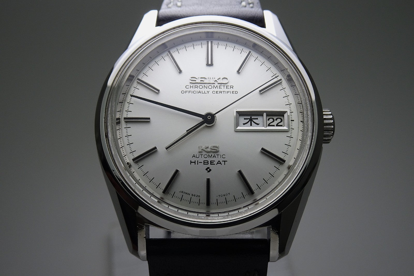 Vintage 1972 JAPAN KING SEIKO CHRONOMETER WEEKDATER 5626-7040 25J Automatic.