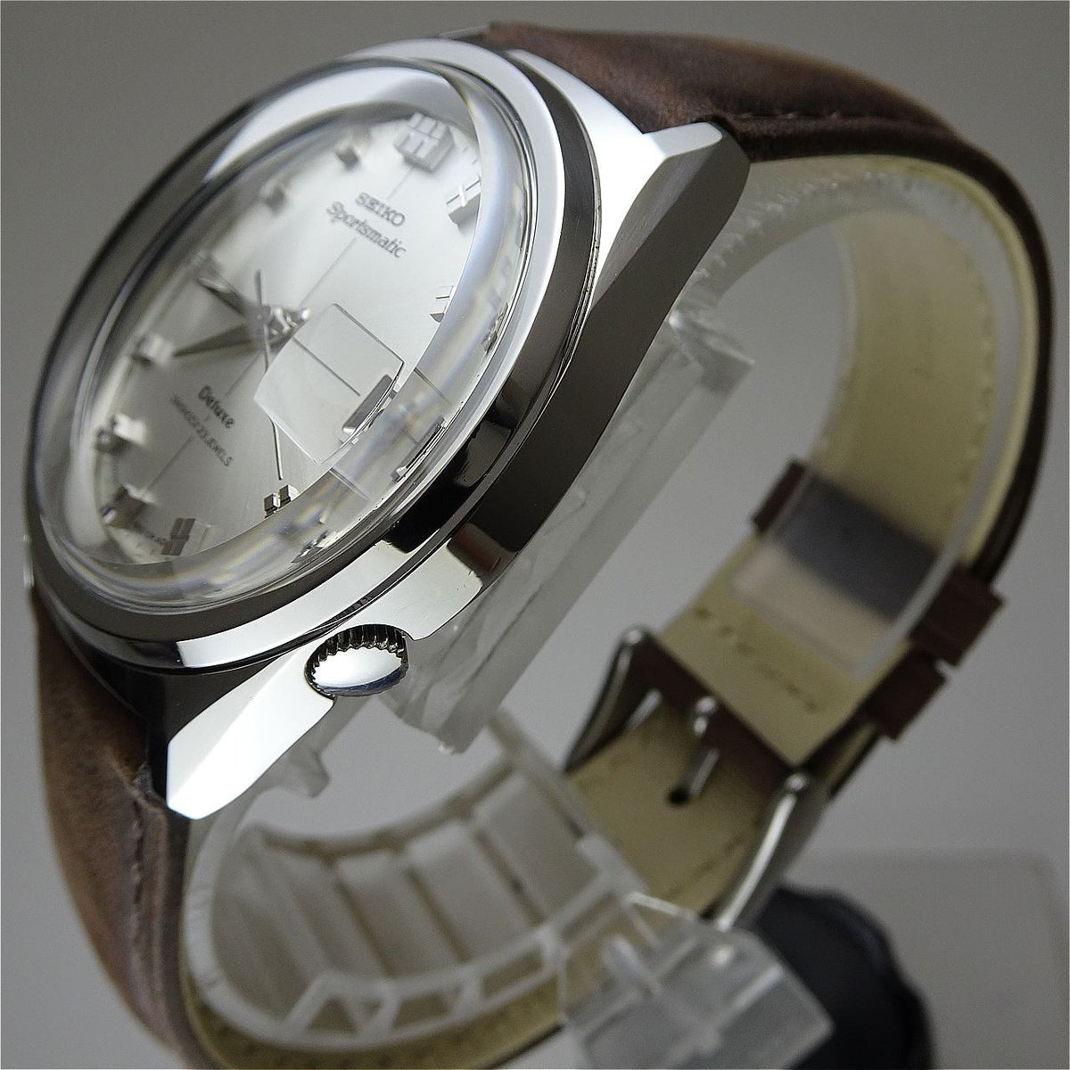 Vintage 1966 JAPAN SEIKO SPORTSMATIC CALENDAR DELUXE 7605-8010 23Jewels Automati