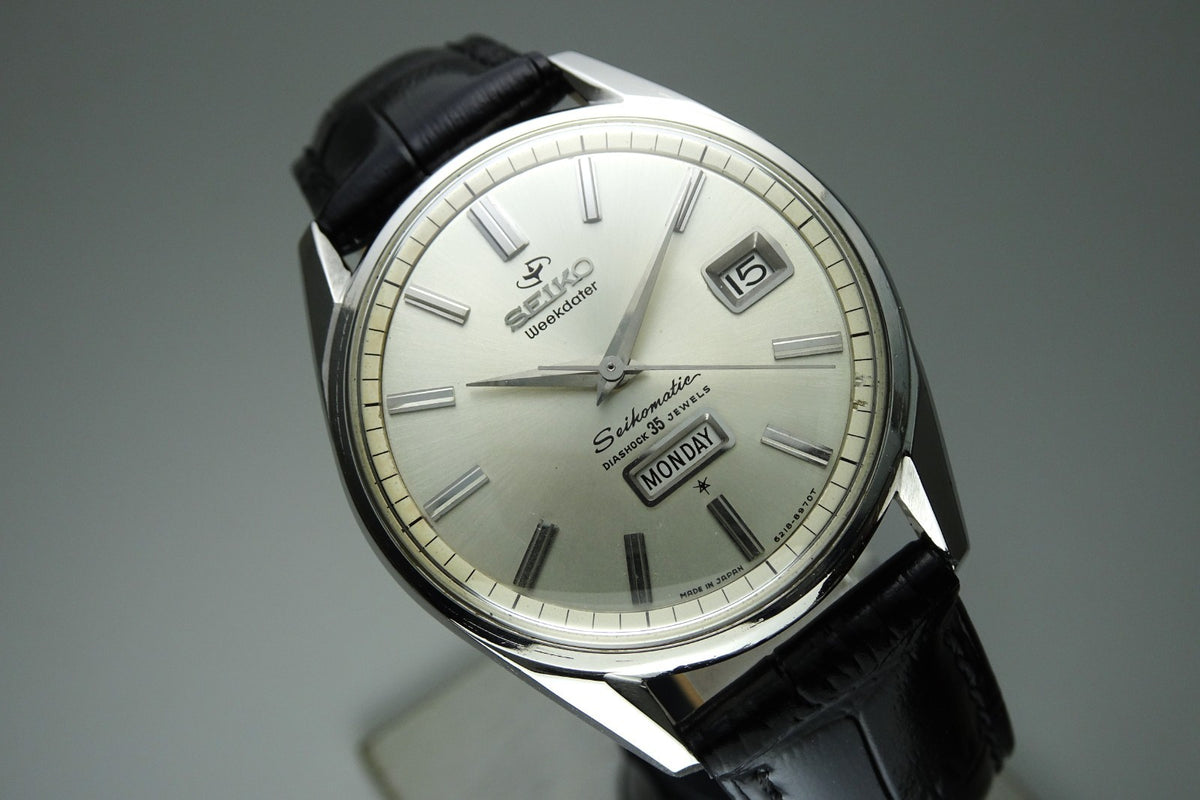 Vintage 1964 JAPAN SEIKO SEIKOMATIC WEEKDATER 6218-8970 35Jewels Automatic.