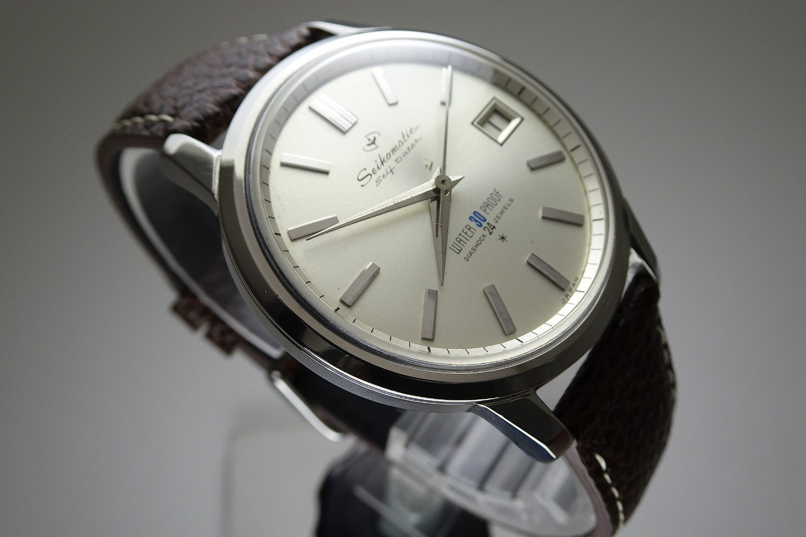 Vintage 1963 JAPAN SEIKO SEIKOMATIC SELF-DATA J13059 24Jewels Automatic.