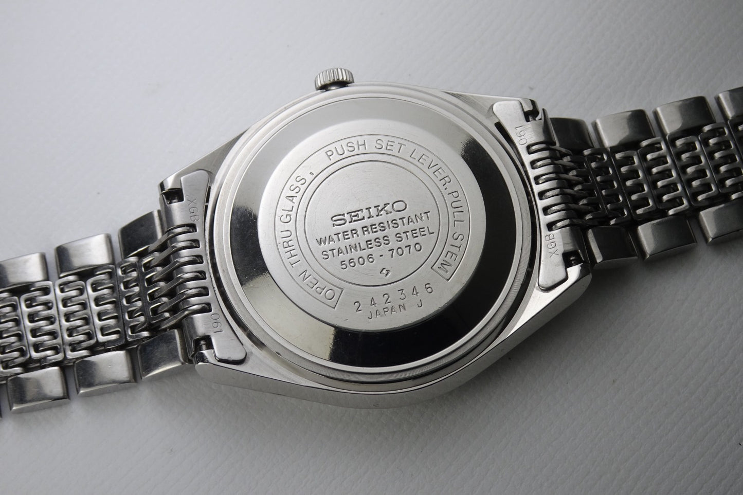 Serviced Vintage 1972 JAPAN SEIKO LORD MATIC WEEKDATER 5606-7070 23J Automatic.