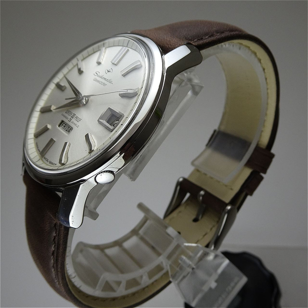 Vintage 1964 JAPAN SEIKO SEIKOMATIC WEEKDATER 6206-8990 26Jewels Automatic.