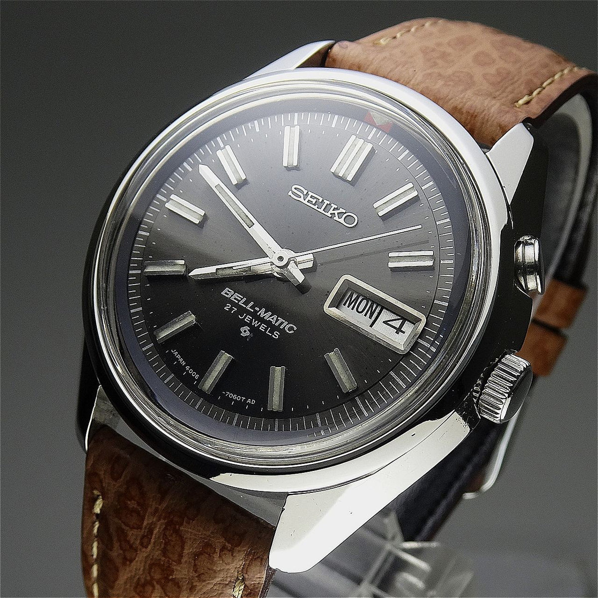 Vintage 1972 JAPAN SEIKO BELL-MATIC WEEKDATER 4006-7012 27Jewels Automatic.