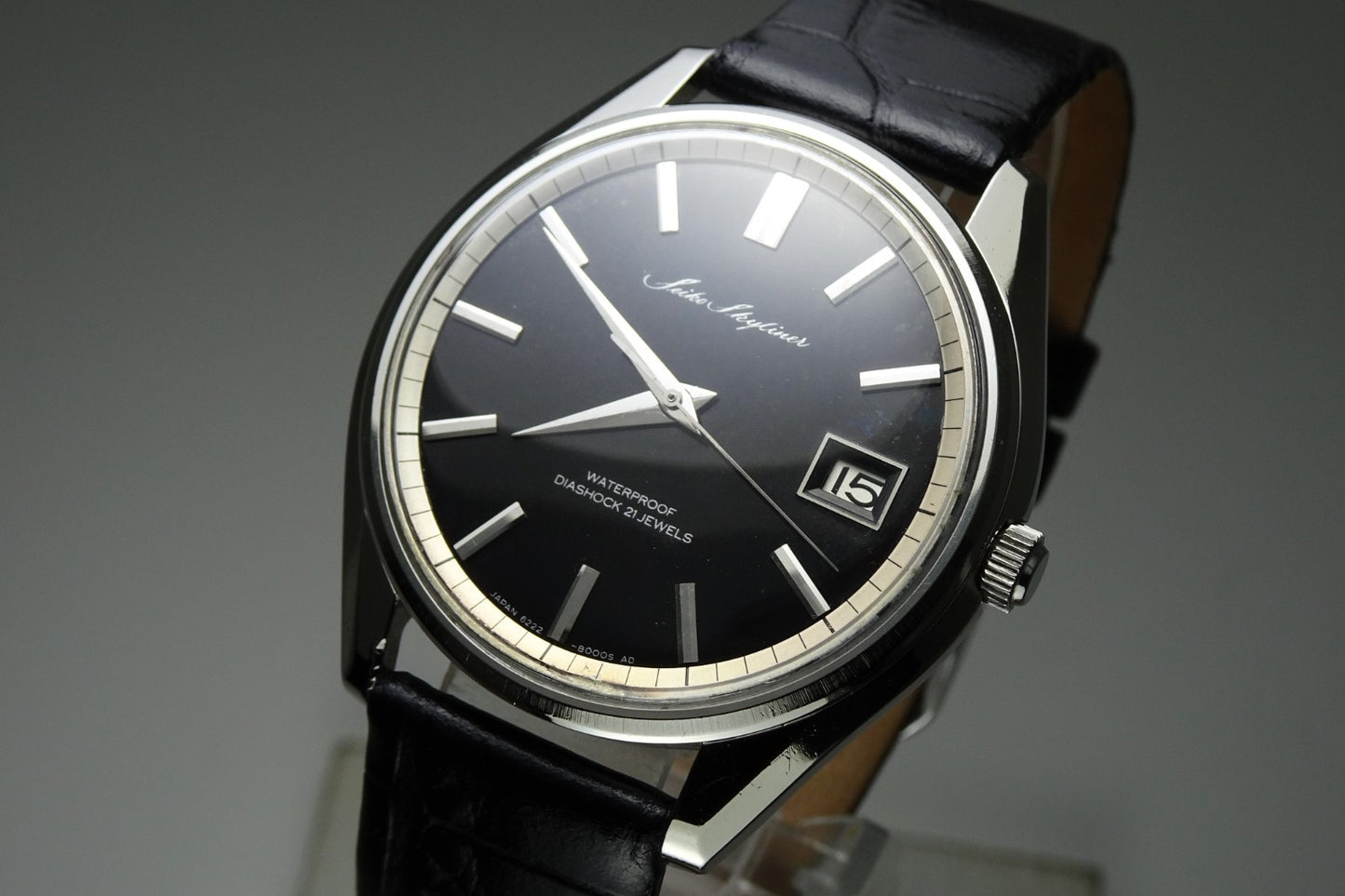 Vintage 1966 JAPAN SEIKO SKYLINER CALENDAR 6222-8000 21Jewels Hand-winding.